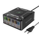 Blitzwolf BW-S28 260W, 2xUSB-A, 3xUSB-C, chargeur sans fil 15W (noir)