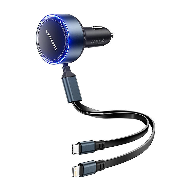 Vention FFOB0 chargeur de voiture USB-C + câble USB-C/Lightning 30W - Ypsilon Computers