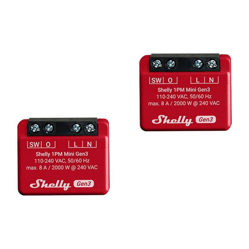 Shelly 1PM Mini Gen3 Ensemble de 2 Contrôleurs, WiFi/Bluetooth - Ypsilon Computers