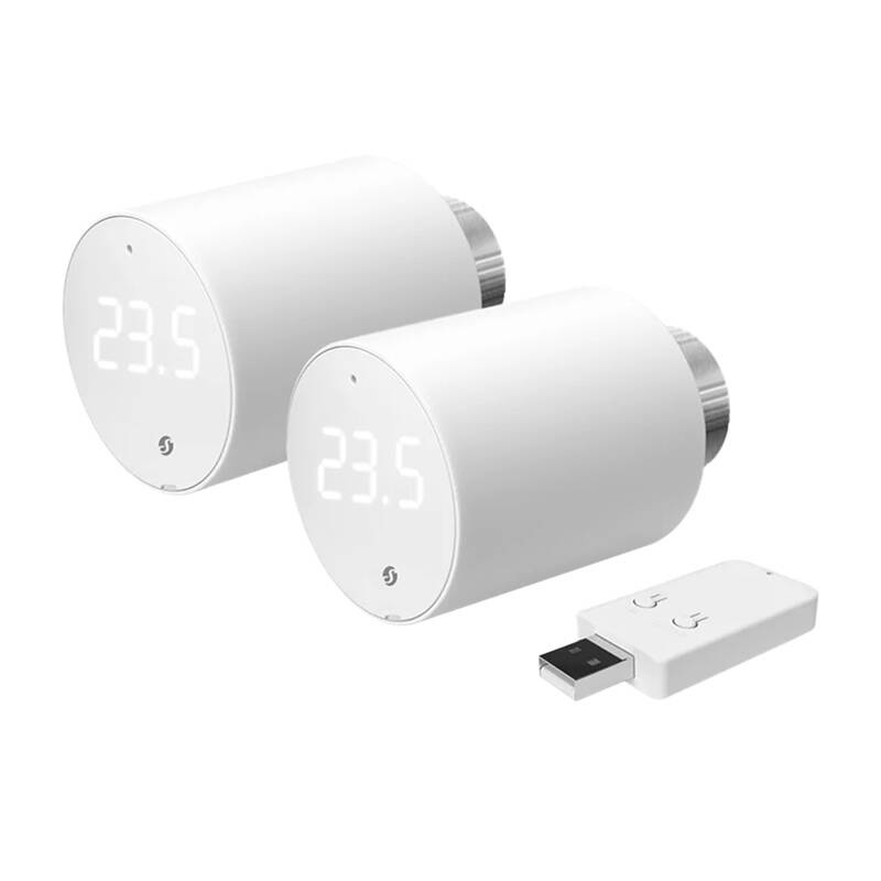 Tête thermostatique Shelly BLU TRV, WiFi/Bluetooth (2 pièces avec unité de contrôle) - Ypsilon Computers