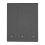 Interrupteur mural WiFi intelligent SONOFF M5-3C-80 (3 canaux, pour cadre, graphite)