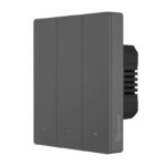 Interrupteur mural WiFi intelligent SONOFF M5-3C-80 (3 canaux, pour cadre, graphite)