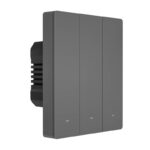 Interrupteur mural WiFi intelligent SONOFF M5-3C-80 (3 canaux, pour cadre, graphite)