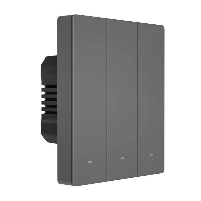 Interrupteur mural WiFi intelligent SONOFF M5-3C-80 (3 canaux, pour cadre, graphite) - Ypsilon Computers