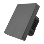 Interrupteur mural WiFi intelligent SONOFF M5-2C-80 (2-canaux, pour cadre, graphite)