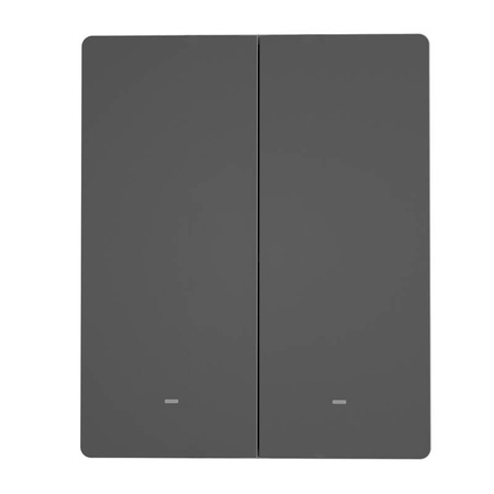 Interrupteur mural WiFi intelligent SONOFF M5-2C-80 (2-canaux, pour cadre, graphite) - Ypsilon Computers
