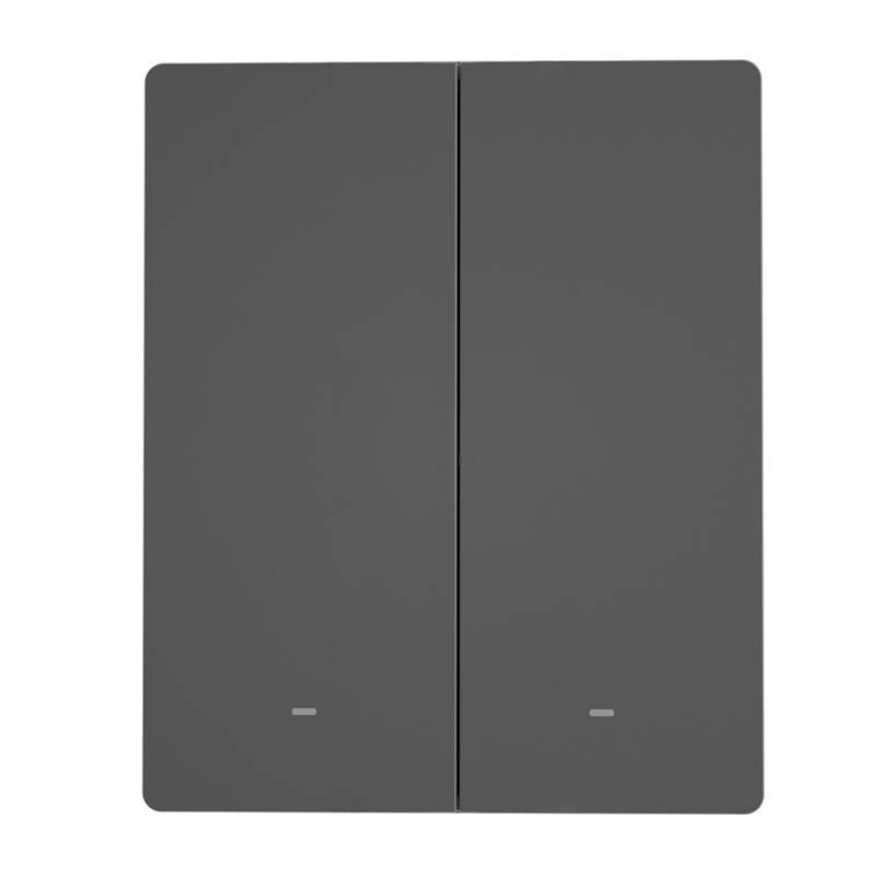 Interrupteur mural WiFi intelligent SONOFF M5-2C-80 (2-canaux, pour cadre, graphite) - Ypsilon Computers