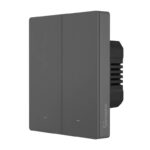 Interrupteur mural WiFi intelligent SONOFF M5-2C-80 (2-canaux, pour cadre, graphite)