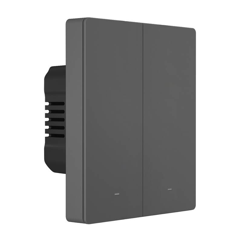Interrupteur mural WiFi intelligent SONOFF M5-2C-80 (2-canaux, pour cadre, graphite) - Ypsilon Computers