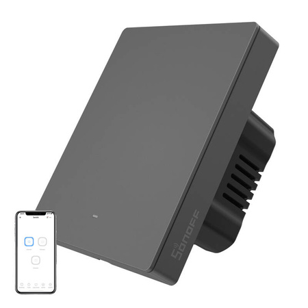 Interrupteur mural WiFi intelligent SONOFF M5-1C-80 (1 canal, pour cadre, graphite) - Ypsilon Computers
