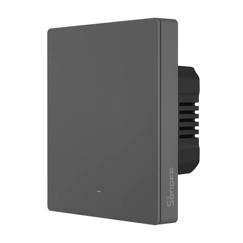 Interrupteur mural WiFi intelligent SONOFF M5-1C-80 (1 canal, pour cadre, graphite) - Ypsilon Computers