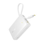 Batterie externe Baseus PicoGo Écran numérique 10000mAh 45W (blanc)