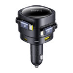 Chargeur de voiture Baseus Enjoyment Max avec câbles USB-C+Lightning et ports USB-A+USB-C 90W Noir