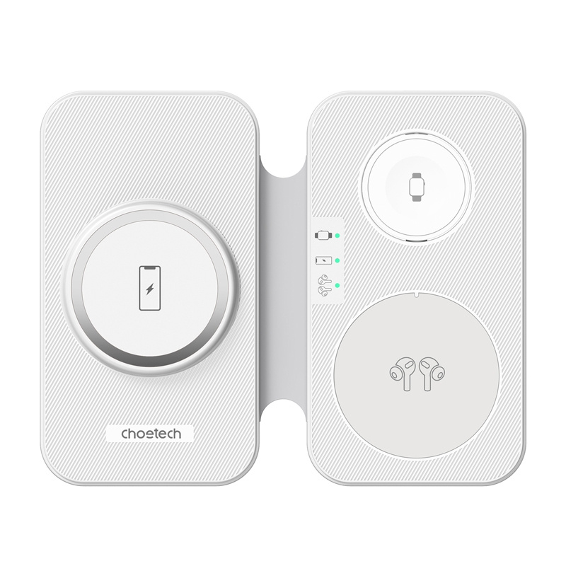 Choetech T616-F chargeur inductif 3-en-1 (blanc) - Ypsilon Computers