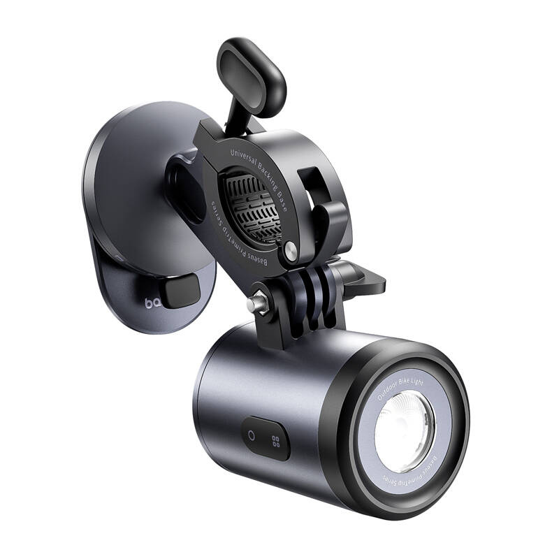Baseus PrimeTrip support de vélo 2-en-1, support de téléphone + lampe de poche (noir) - Ypsilon Computers