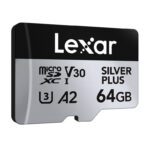 Ensemble de 2 cartes mémoire Lexar High-Performance Silver Plus microSDXC 2x64Go + adaptateur