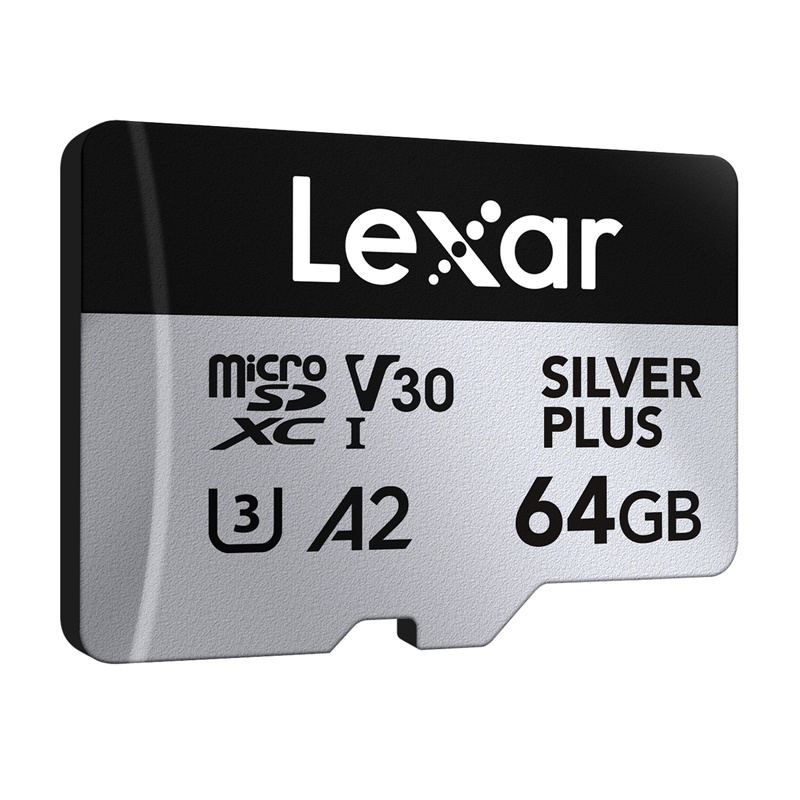 Ensemble de 2 cartes mémoire Lexar High-Performance Silver Plus microSDXC 2x64Go + adaptateur - Ypsilon Computers