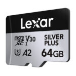 Ensemble de 2 cartes mémoire Lexar High-Performance Silver Plus microSDXC 2x64Go + adaptateur