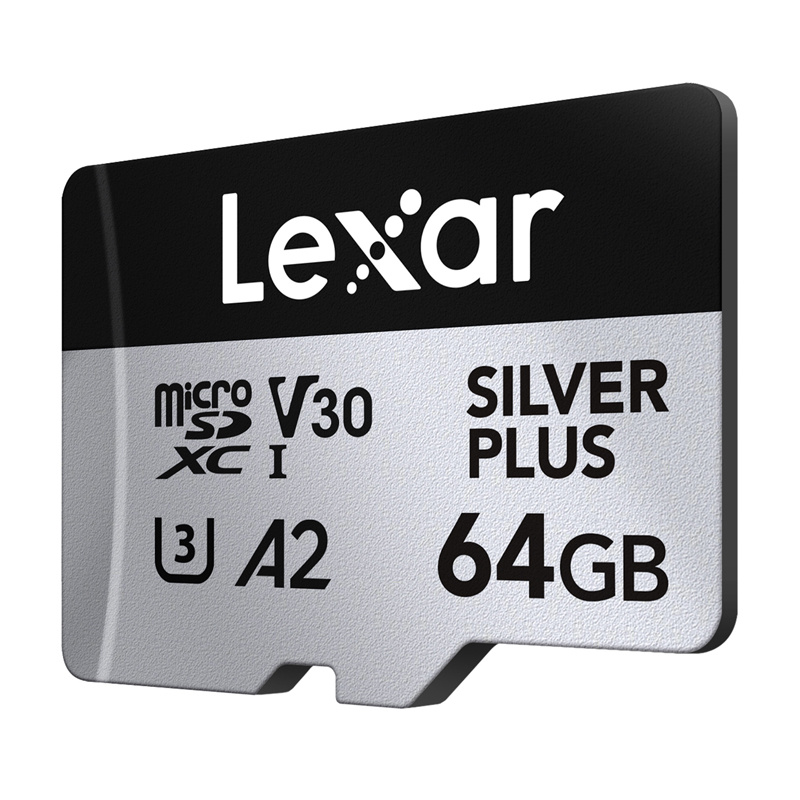 Ensemble de 2 cartes mémoire Lexar High-Performance Silver Plus microSDXC 2x64Go + adaptateur - Ypsilon Computers