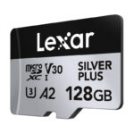 Ensemble de 2 cartes mémoire Lexar High-Performance Silver Plus microSDXC 2x128Go + adaptateur