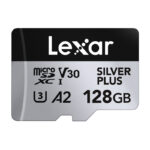 Ensemble de 2 cartes mémoire Lexar High-Performance Silver Plus microSDXC 2x128Go + adaptateur