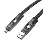 Blitzwolf BW-HDC7 Câble 4-en-1 USB+C+Lightning 240W 1.2m (noir)