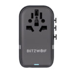 Blitzwolf BW-TA2 Adaptateur de Voyage 5-en-1 2xUSB PD + 2xC QC + C GaN 100W