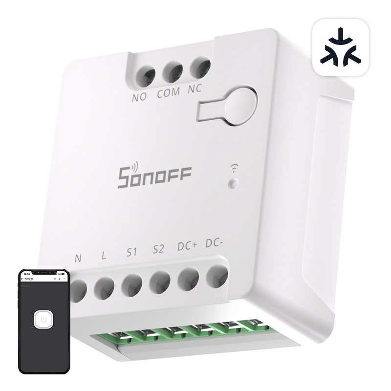SONOFF MINI-D Interrupteur Smart WiFi Matter (AC/DC 12-48V, contact sec) - Ypsilon Computers