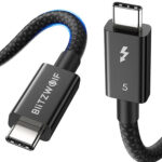 BlitzWolf BW-HDC8 Câble USB-C vers USB-C 240W, 0,5m (noir)