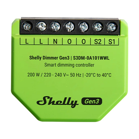 Contrôleur de Lumière WiFi Shelly Dimmer Gen3 - Ypsilon Computers
