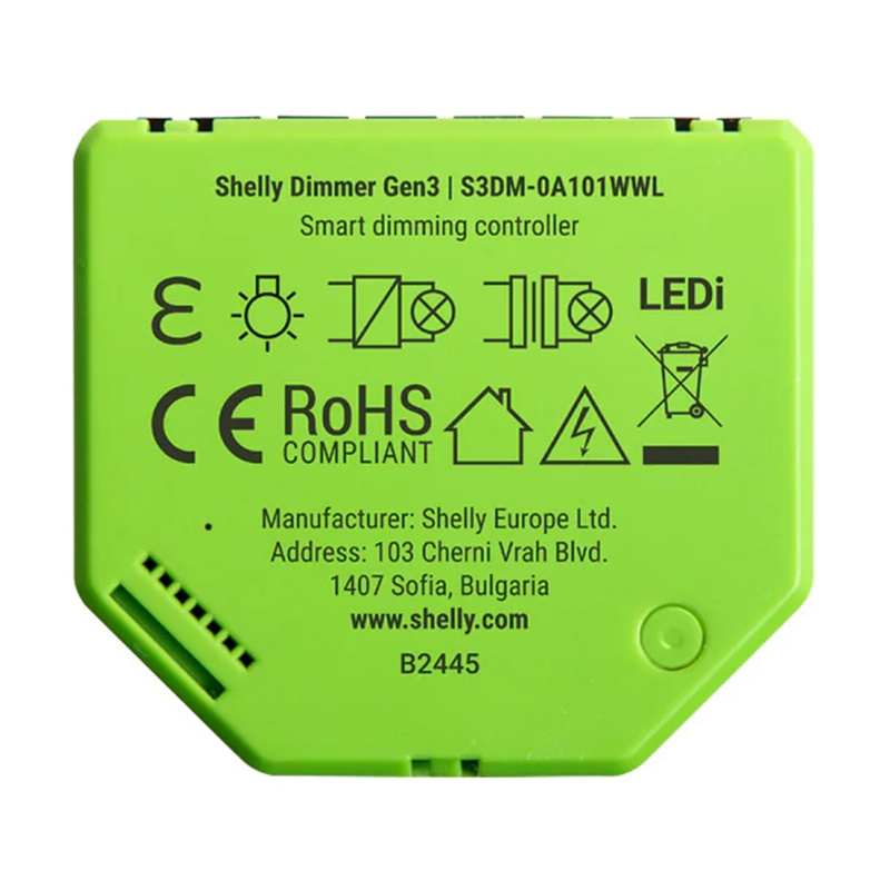 Contrôleur de Lumière WiFi Shelly Dimmer Gen3 - Ypsilon Computers