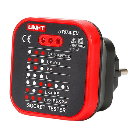 Testeur de prise électrique UNI-T UT07A-EU - Ypsilon Computers