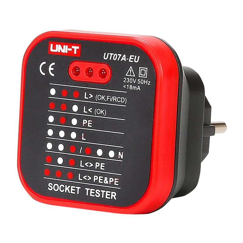 Testeur de prise électrique UNI-T UT07A-EU - Ypsilon Computers