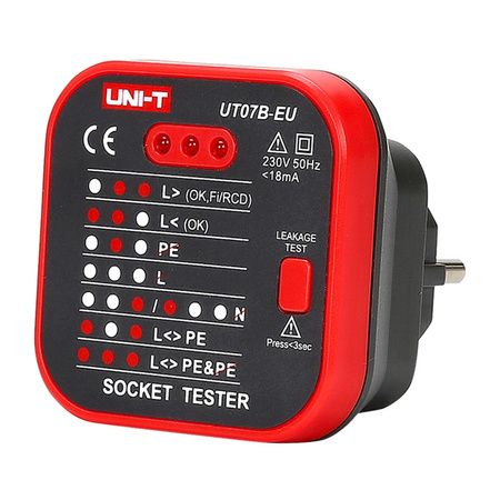 Testeur de prise électrique UNI-T UT07B-EU - Ypsilon Computers