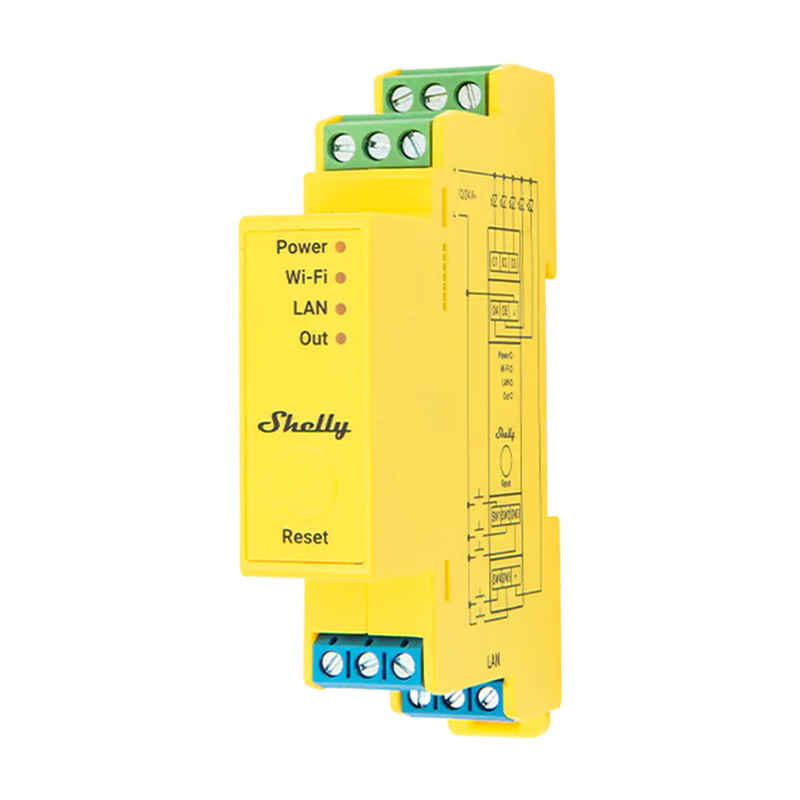 Contrôleur d'éclairage DIN Rail 5 canaux WiFi Shelly RGBWW Pro - Ypsilon Computers