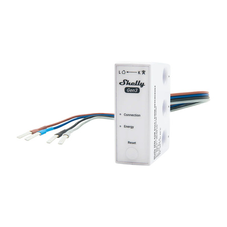 Shelly 3EM-63W Gen3 compteur d'énergie WiFi 1/3 canal (modèle filaire) - Ypsilon Computers