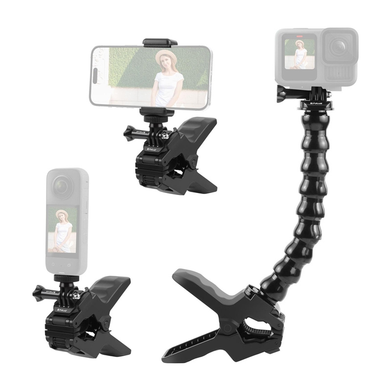Support réglable pour caméras sporotome Puluz avec pince - Ypsilon Computers