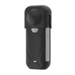 PULUZ étui de protection en silicone avec couvercle d&rsquo;objectif pour Insta360 X5 (noir)
