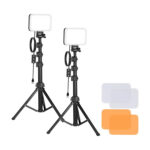 Neewer BP66 ensemble de studio deux lampes LED + filtres + trépieds