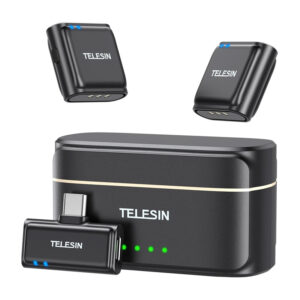Microphone cravate sans fil TELESIN + batterie externe pour téléphones (USB-C) - Ypsilon Computers