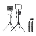 Neewer BP300 ensemble de studio deux lumières LED + trépieds + supports de téléphone