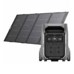 Set: EcoFlow Delta Pro 3 station d&rsquo;énergie + panneau photovoltaïque 400W.