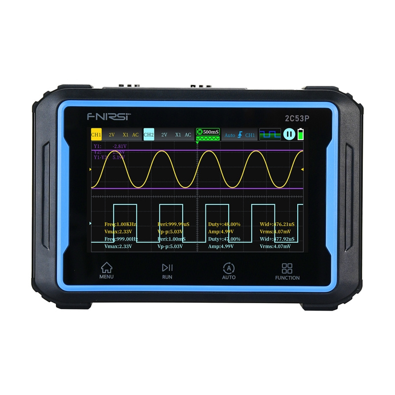 Oscilloscope portable 3-en-1 FNIRSI 2C53P 4.3" écran tactile - Ypsilon Computers