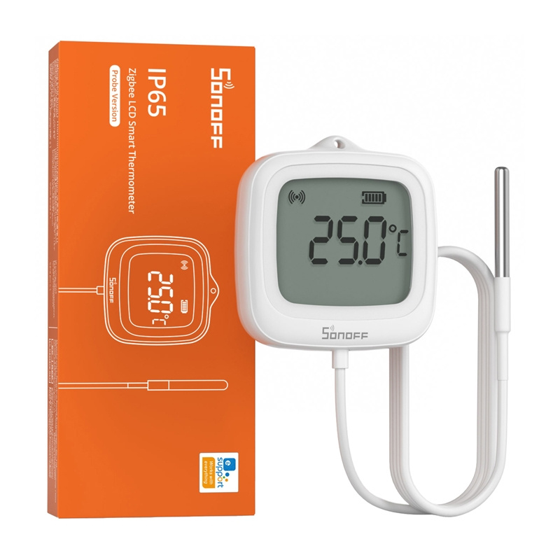 Capteur de Température LCD ZigBee Sonoff SNZB-02LD (avec sonde) - Ypsilon Computers