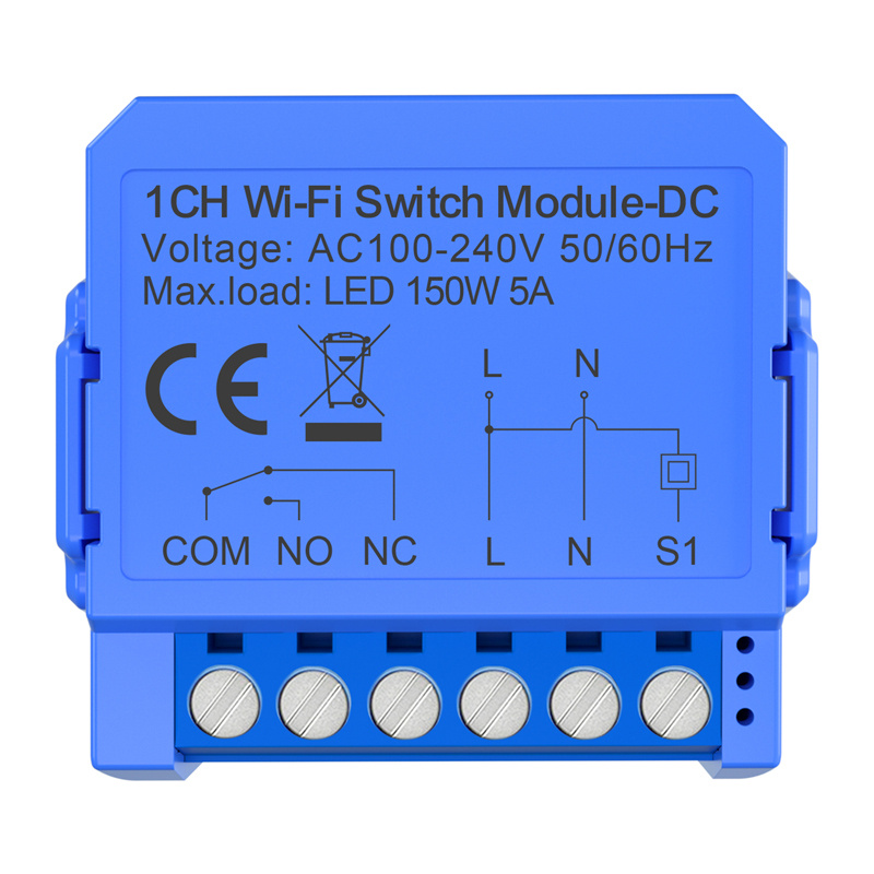 Module d'interrupteur WiFi intelligent 1 canal avec contact DC sans tension Avatto WSM16-DC-1 - Ypsilon Computers