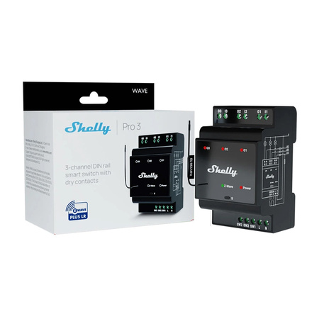 Shelly Qubino Wave Pro 3 Z-Wave Relais DIN à 3 canaux - Ypsilon Computers