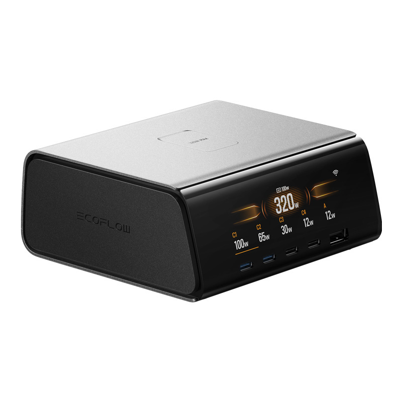 Station d'accueil EcoFlow RAPID Pro 320W, 4xUSB-C, 1xUSB-A, GaN - Ypsilon Computers