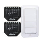 Ensemble de 2 Contrôleurs WiFi pour Volets/Stores Shelly Shutter + Bouton BLU RC 4