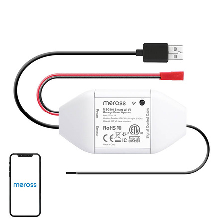 Interrupteur de porte de garage intelligent Meross MSG100HK (HomeKit) - Ypsilon Computers