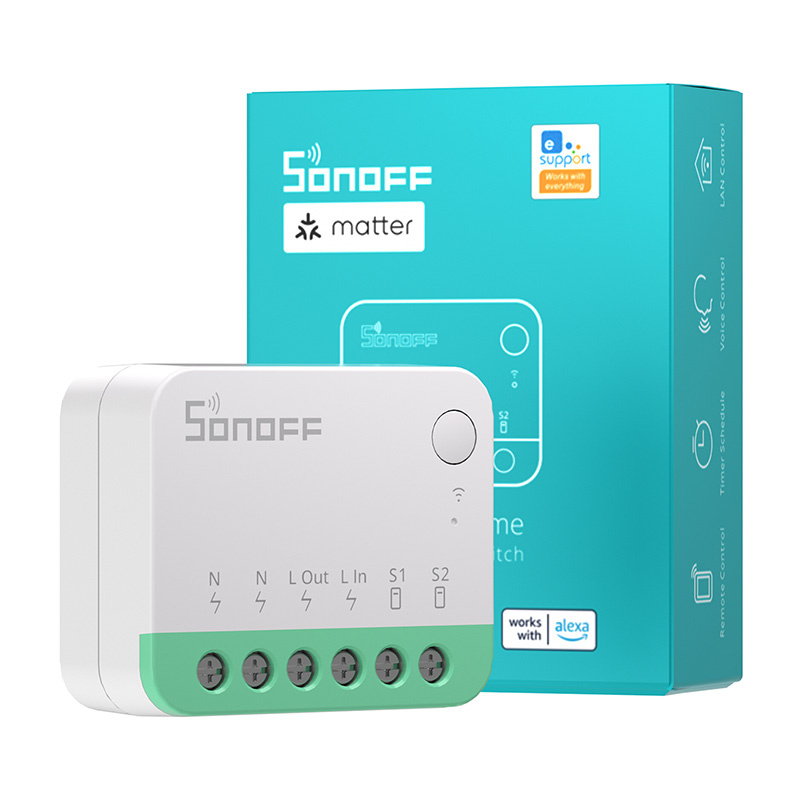 Sonoff MINIR4M Interrupteur mini intelligent WiFi Matter (HomeKit, SmartThings, Home Assistant) - Ypsilon Computers